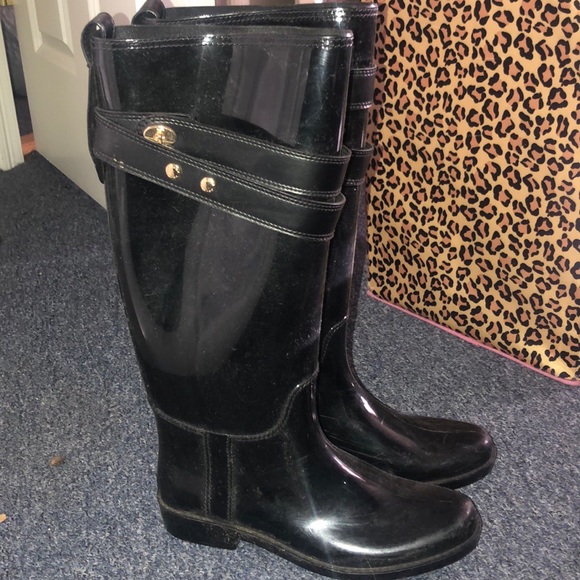 Coach “Talia” Rainboot (Black) - Picture 2 of 3